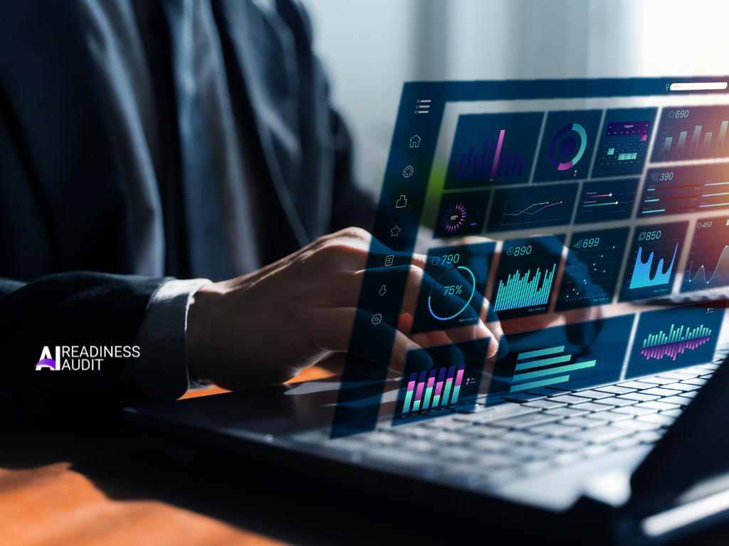 AI readiness audit dashboard showing technology and data evaluation